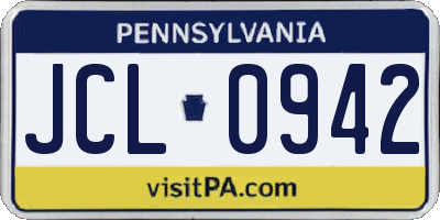 PA license plate JCL0942