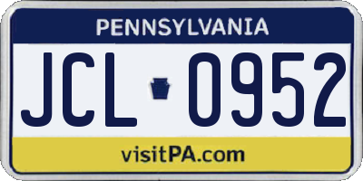 PA license plate JCL0952