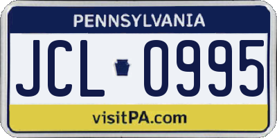 PA license plate JCL0995