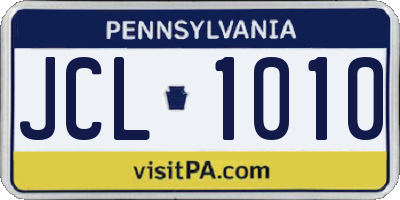 PA license plate JCL1010