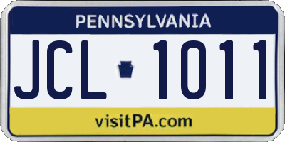 PA license plate JCL1011