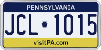 PA license plate JCL1015