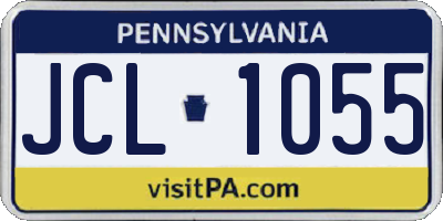 PA license plate JCL1055