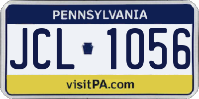 PA license plate JCL1056