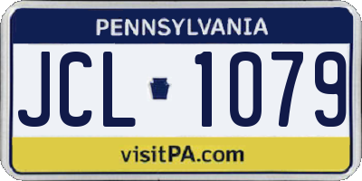 PA license plate JCL1079