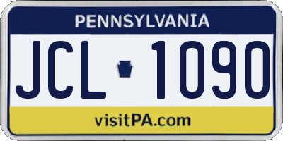 PA license plate JCL1090
