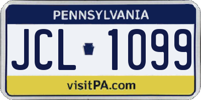 PA license plate JCL1099