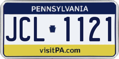 PA license plate JCL1121