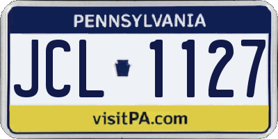 PA license plate JCL1127