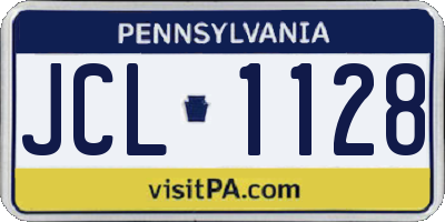 PA license plate JCL1128