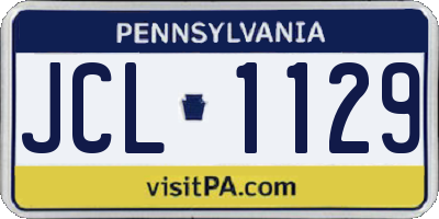 PA license plate JCL1129