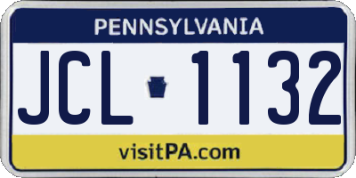 PA license plate JCL1132