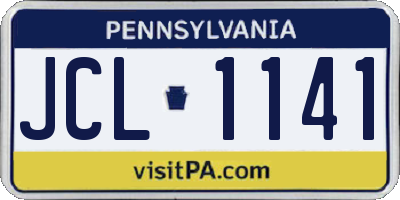PA license plate JCL1141