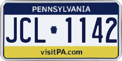 PA license plate JCL1142