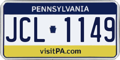 PA license plate JCL1149