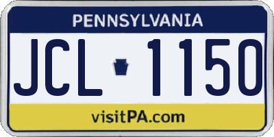 PA license plate JCL1150