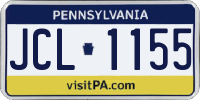 PA license plate JCL1155