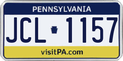 PA license plate JCL1157
