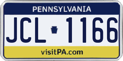PA license plate JCL1166