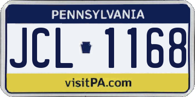 PA license plate JCL1168