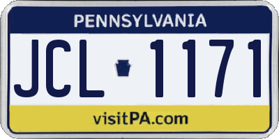 PA license plate JCL1171