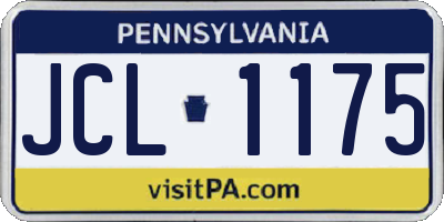 PA license plate JCL1175