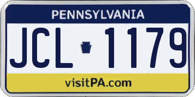PA license plate JCL1179