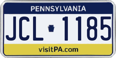 PA license plate JCL1185