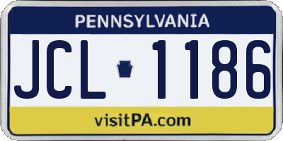 PA license plate JCL1186