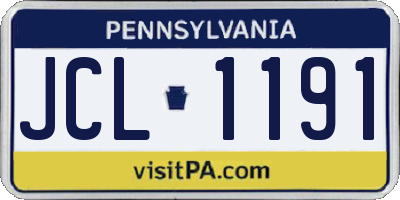 PA license plate JCL1191