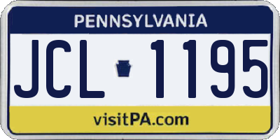 PA license plate JCL1195