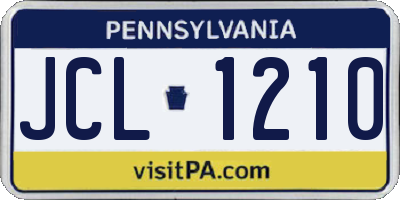 PA license plate JCL1210