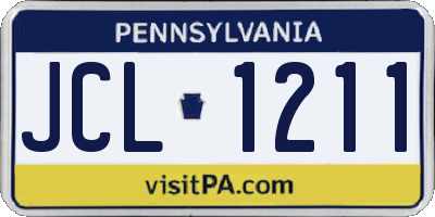 PA license plate JCL1211