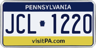 PA license plate JCL1220