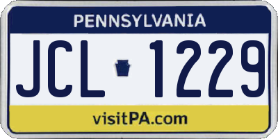 PA license plate JCL1229