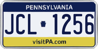 PA license plate JCL1256