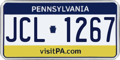 PA license plate JCL1267