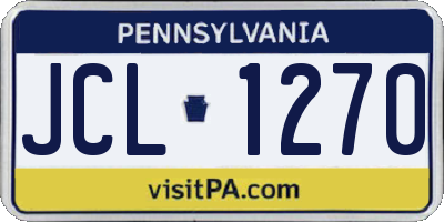 PA license plate JCL1270