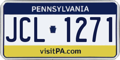 PA license plate JCL1271