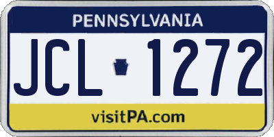 PA license plate JCL1272