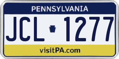 PA license plate JCL1277