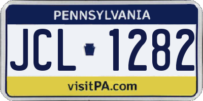 PA license plate JCL1282