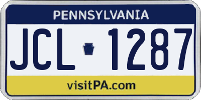 PA license plate JCL1287