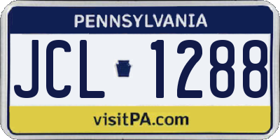 PA license plate JCL1288