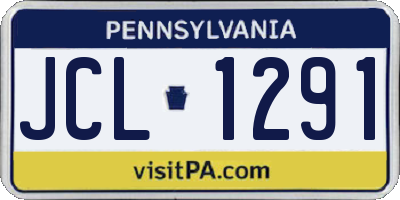 PA license plate JCL1291