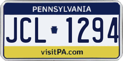 PA license plate JCL1294