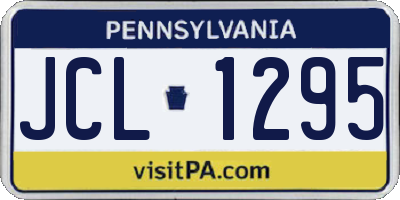 PA license plate JCL1295