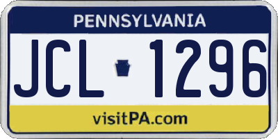 PA license plate JCL1296