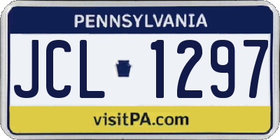 PA license plate JCL1297