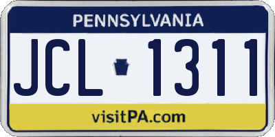 PA license plate JCL1311